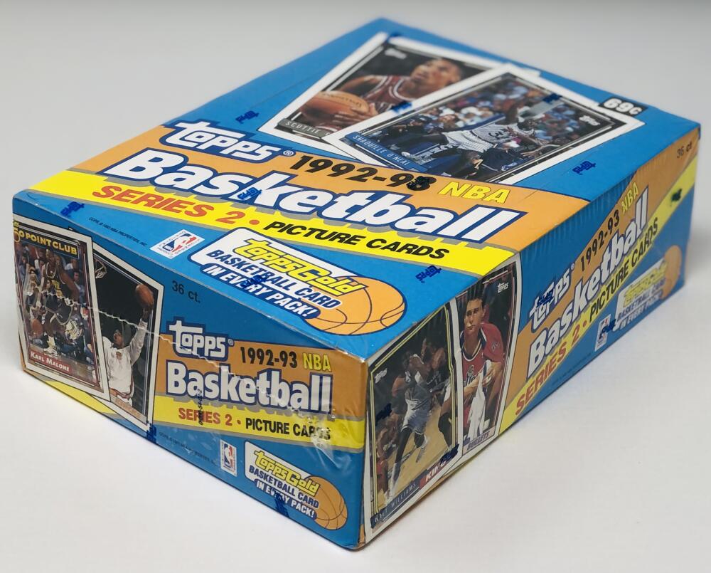 1992-93 Topps Series 2 Basketball Box Shaquille O'Neal Rookie Image 2