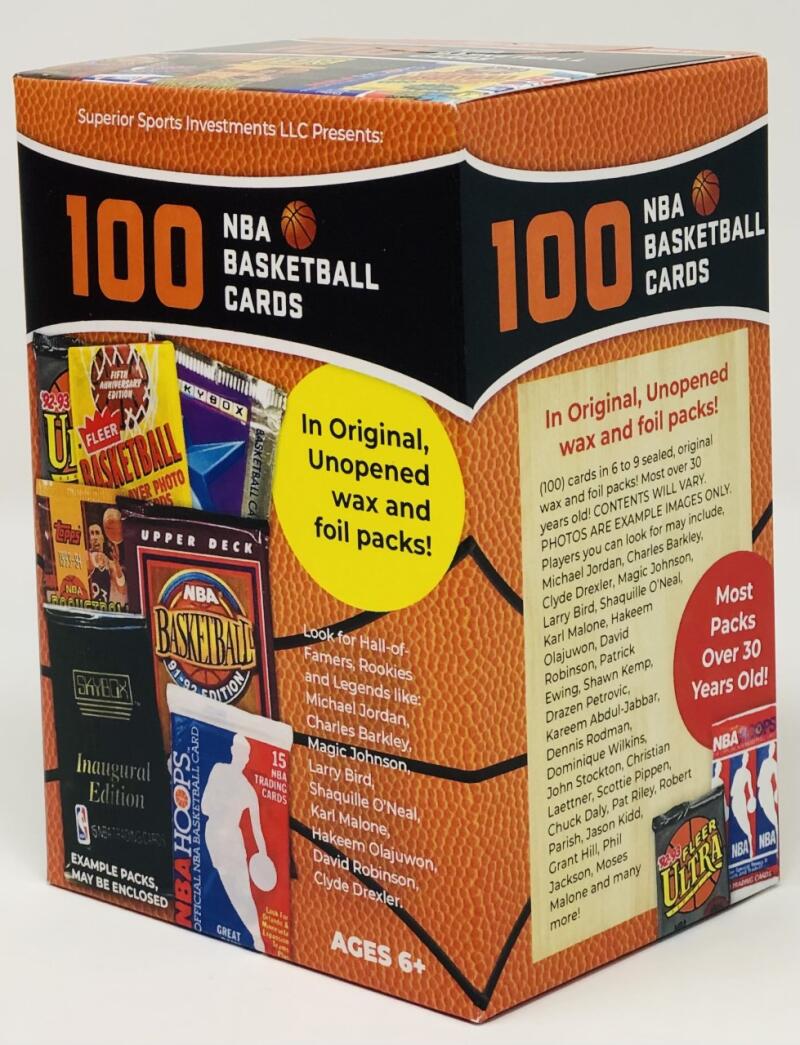 Superior Sports Investments LLC 100 NBA Basketball Cards in Original Unopened Wax and Foil Packs Blaster Box. Includes Players Such as Michael Jordan. Image 3