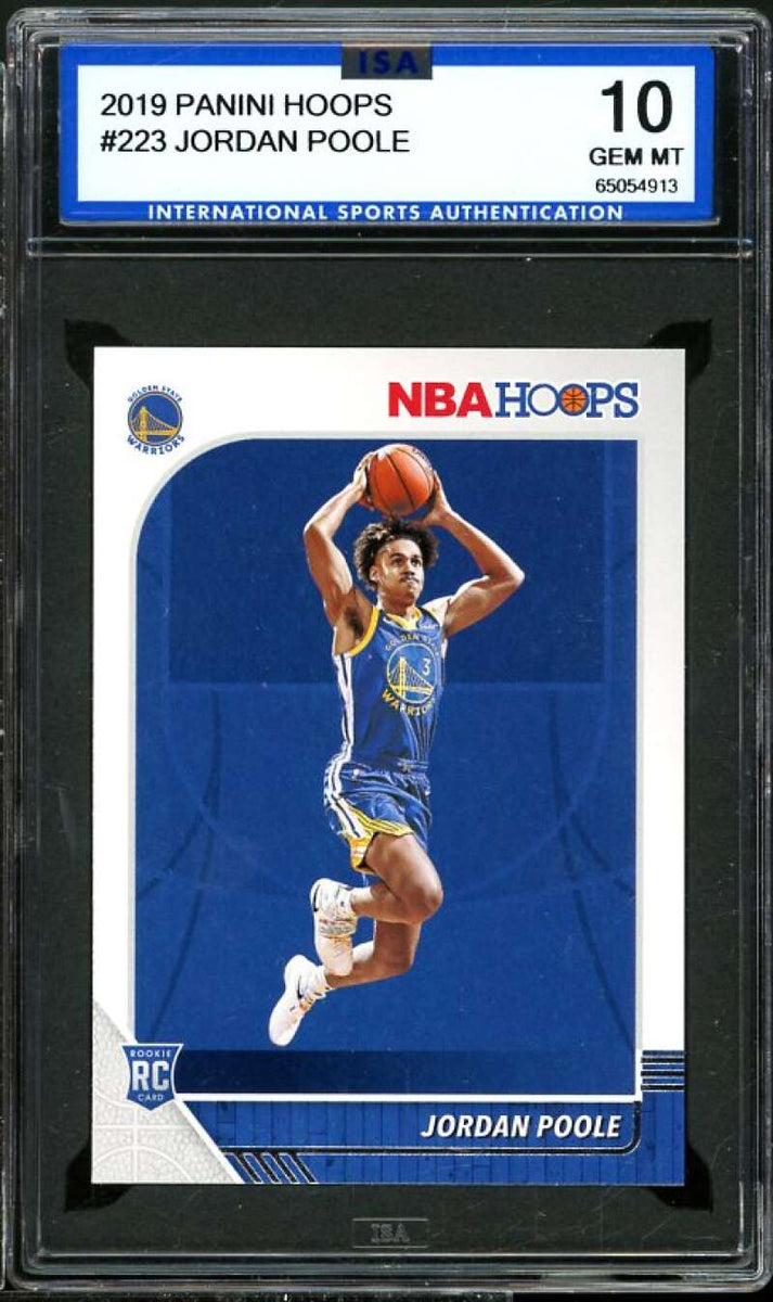 Jordan Poole Rookie Card 2019-20 Panini Hoops #223 ISA 10 GEM MINT