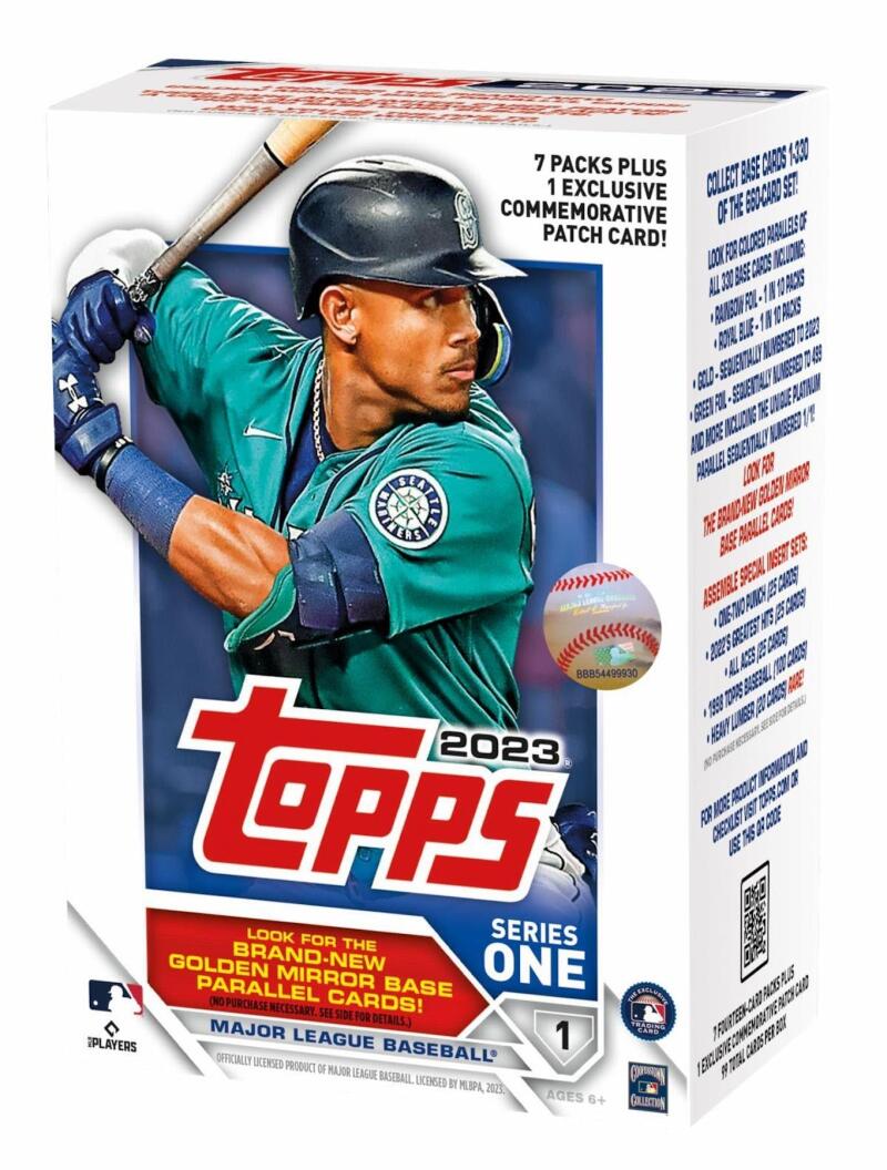 2023 Topps Series 1 Baseball 7-Pack Blaster Box (Commemorative Relic Card!) Image 1