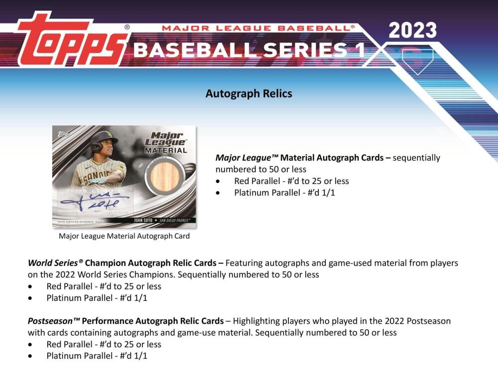 2023 Topps Series 1 Baseball 7-Pack Blaster Box (Commemorative Relic Card!) Image 9