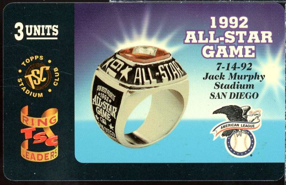 All-Star Game San Diego 1995 Stadium Club Ring Leaders Phones Gold 1992 #NNO  Image 1