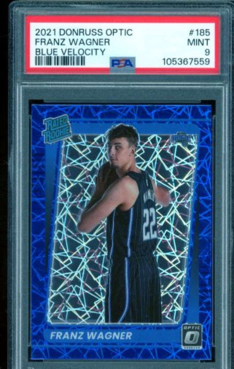 Franz Wagner Rookie Card 2021-22 Donruss Optic Blue Velocity #185