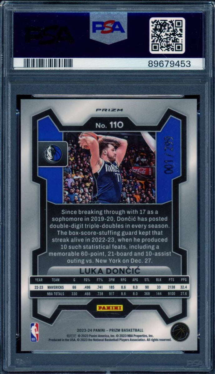 Luka Doncic Card 2023-24 Prizm Red Seismic (001/299) #110