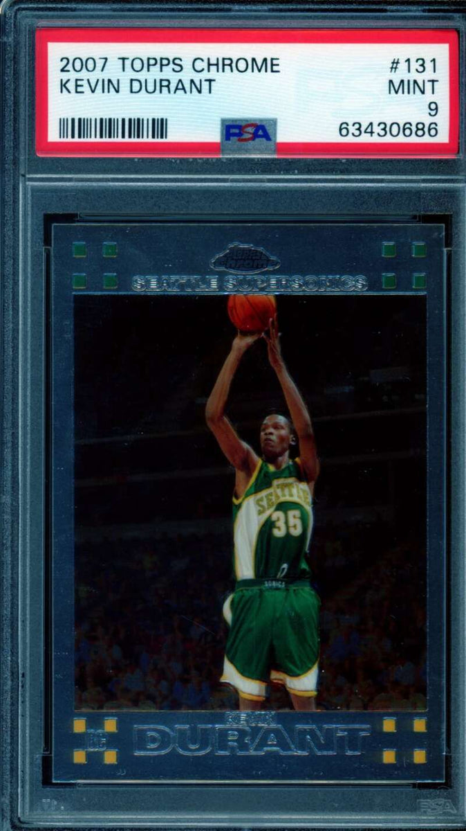 Kevin Durant Rookie Card 2007-08 Topps Chrome #131 PSA 9
