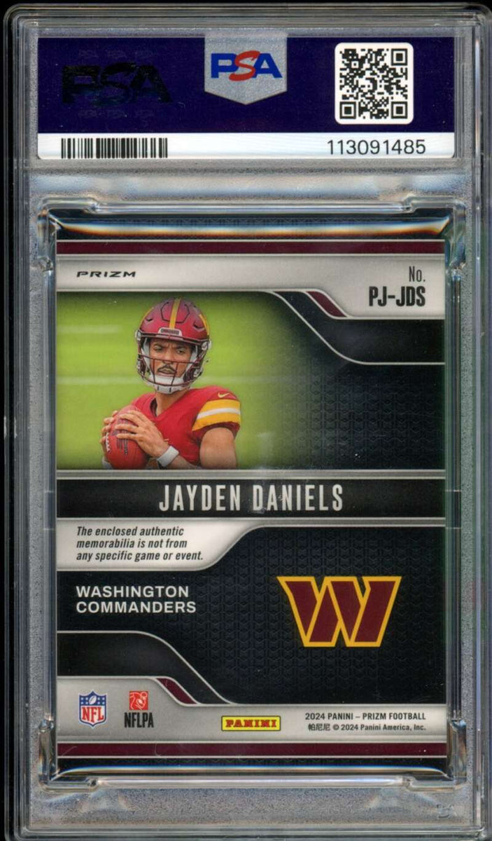 Jayden Daniels Rookie Card 2024 Prizm Premier Jersey Pink #Pjjds