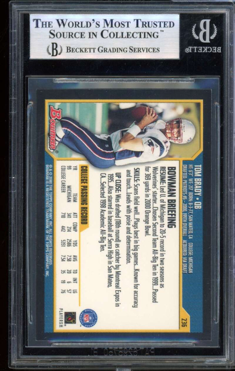 tom brady graded rookie card 2000 Bowman #236 BGS 9 – Style:Yuki & Impmon ESCrew McDonalds Pokemon Happy Meal