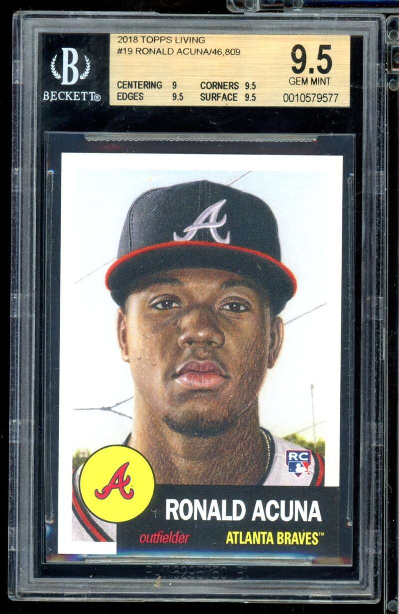 Ronald Acuna Rookie Card 2018 Topps Living #19 BGS 9.5