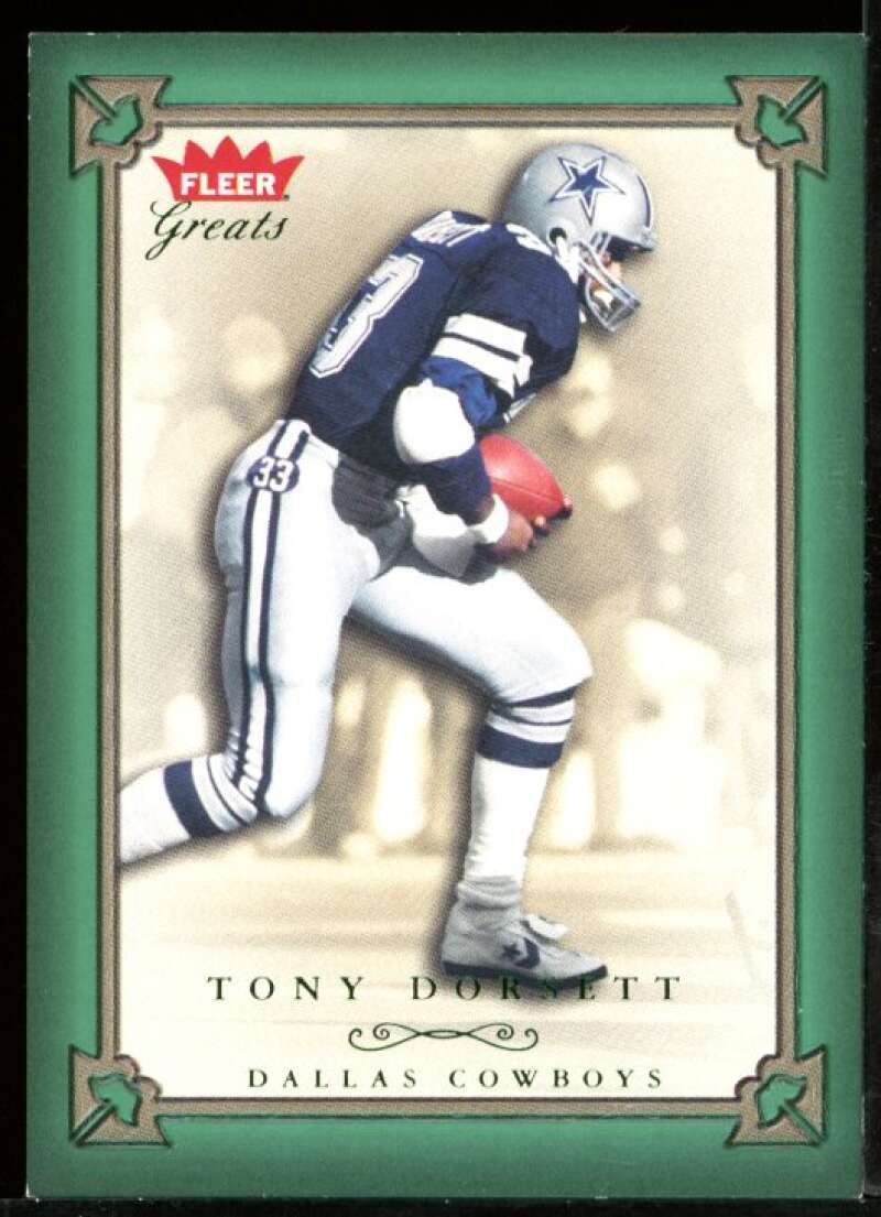 Tony Dorsett Card 2004 Greats of the Game Green/Red #44 Image 1