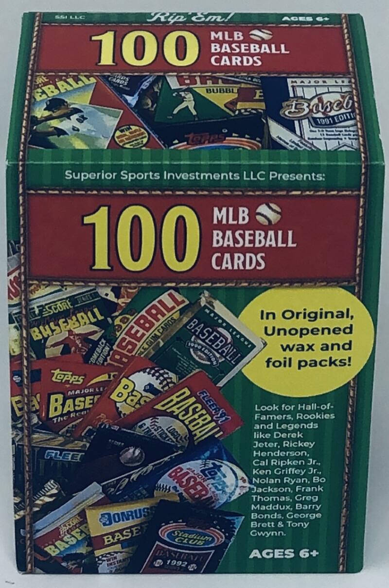 Superior Sports Investments LLC 100 MLB Baseball Cards in Original Unopened Wax and Foil Packs Blaster Box  Image 5