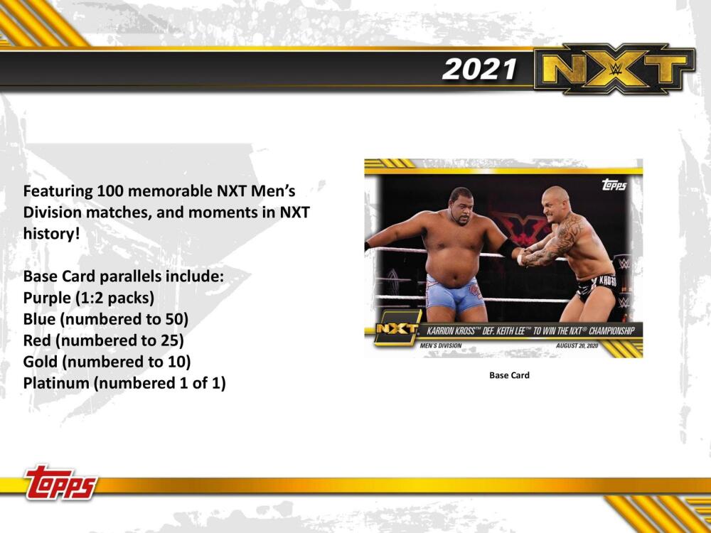 2021 Topps WWE NXT Wrestling Hobby Box Image 5