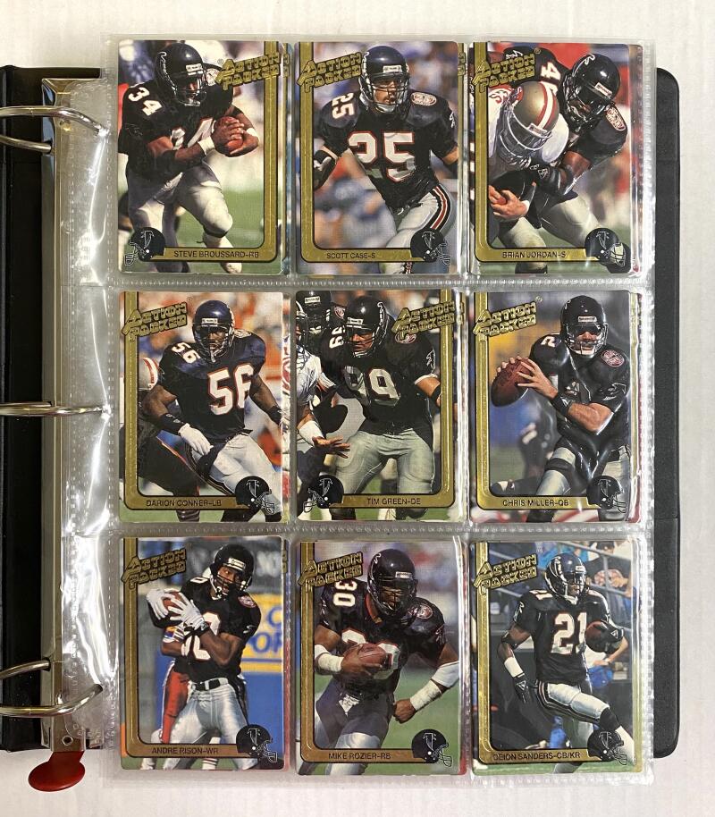 1991 Action Packed Football 1-280 Hand Collated Binder Set Image 1