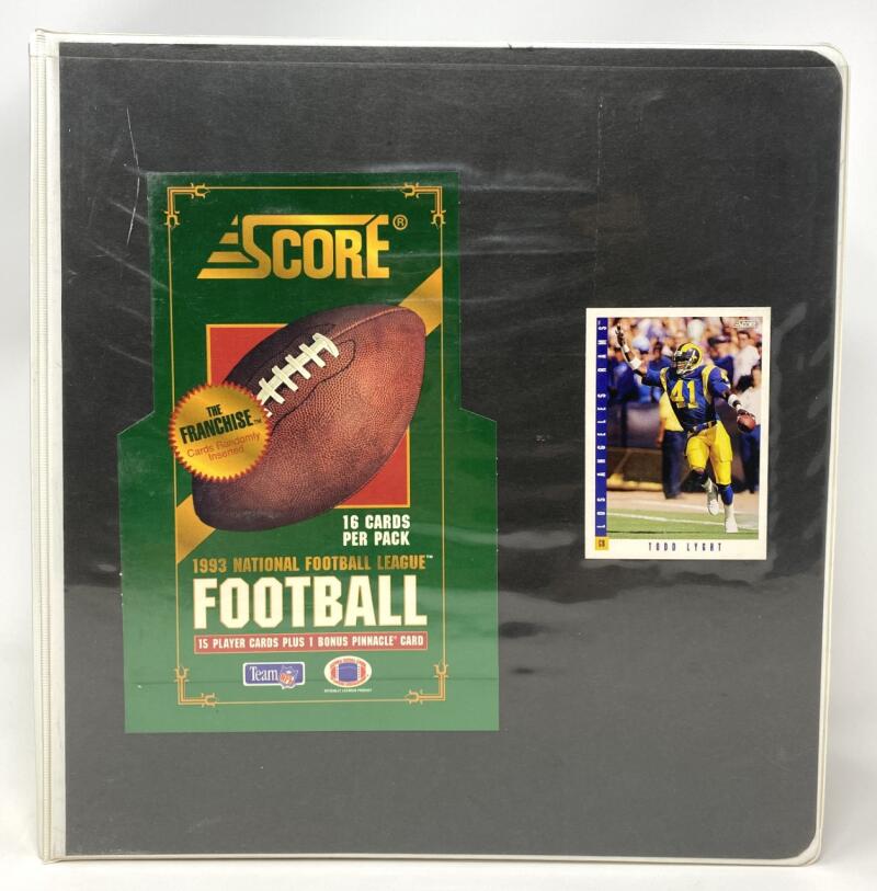 1993 Score Football Hand Collated Binder Set 1-440 Jerome Bettis #306 Rookie Image 2