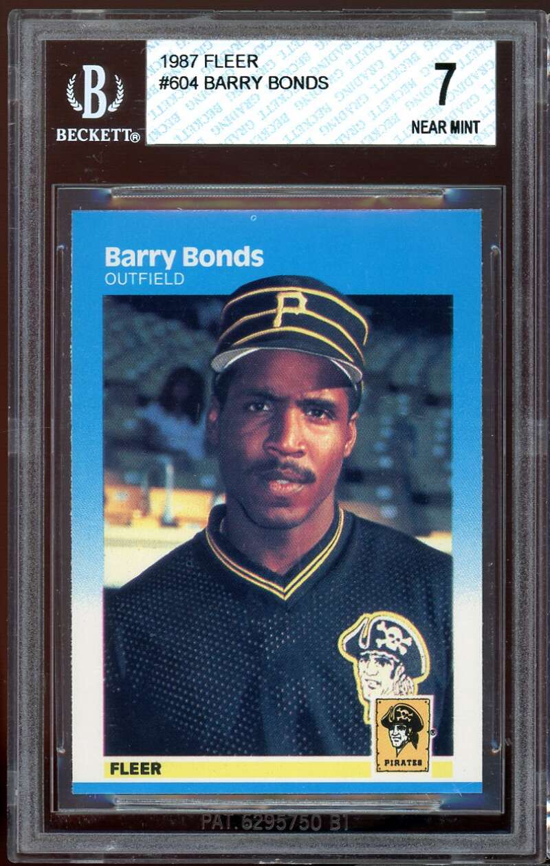 Barry Bonds Rookie Card 1987 Fleer #604 BGS 7 (6.5 8.5 8.5 8) Image 1