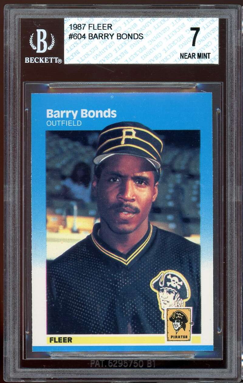 Barry Bonds Rookie Card 1987 Fleer #604 BGS 7 (7 8.5 8.5 7) Image 1