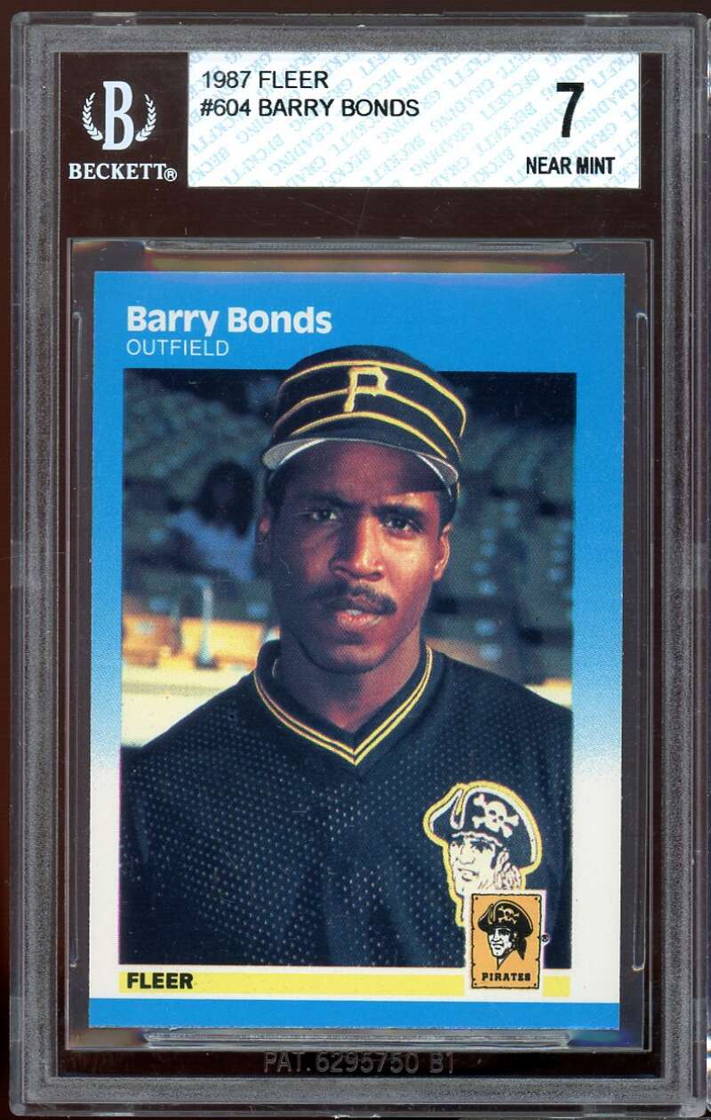 Barry Bonds Rookie Card 1987 Fleer #604 BGS 7 (7 9 8.5 6.5) Image 1