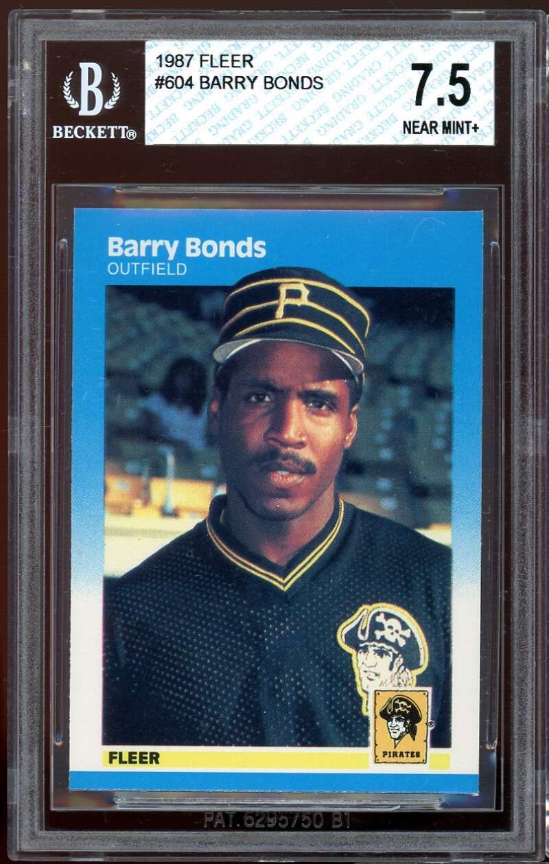 Barry Bonds Rookie Card 1987 Fleer #604 BGS 7.5 (9 7 8.5 8) Image 1