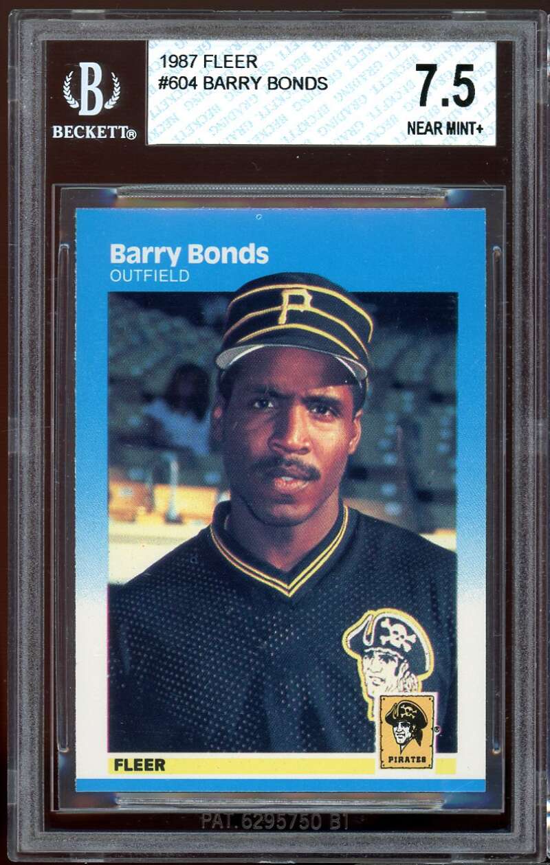 Barry Bonds Rookie Card 1987 Fleer #604 BGS 7.5 (7.5 8.5 8.5 7.5) Image 1