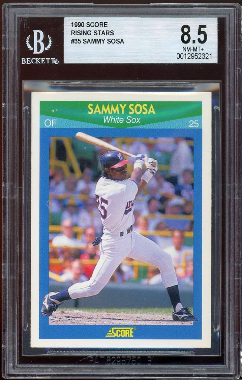 Sammy Sosa Rookie Card 1990 Score Rising Stars #35 BGS 8.5 Image 1