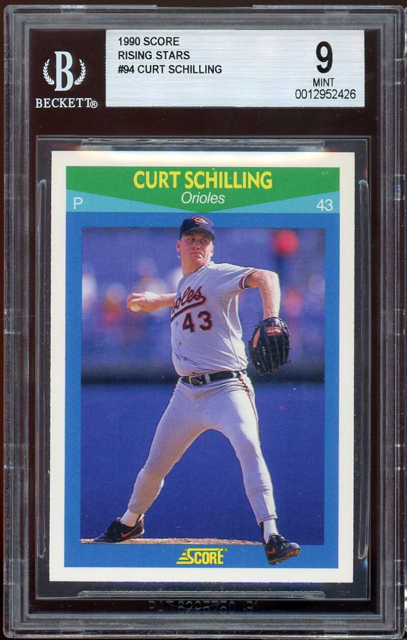 Curt Schilling Rookie Card 1990 Score Rising Stars #94 BGS 8.5 Image 1