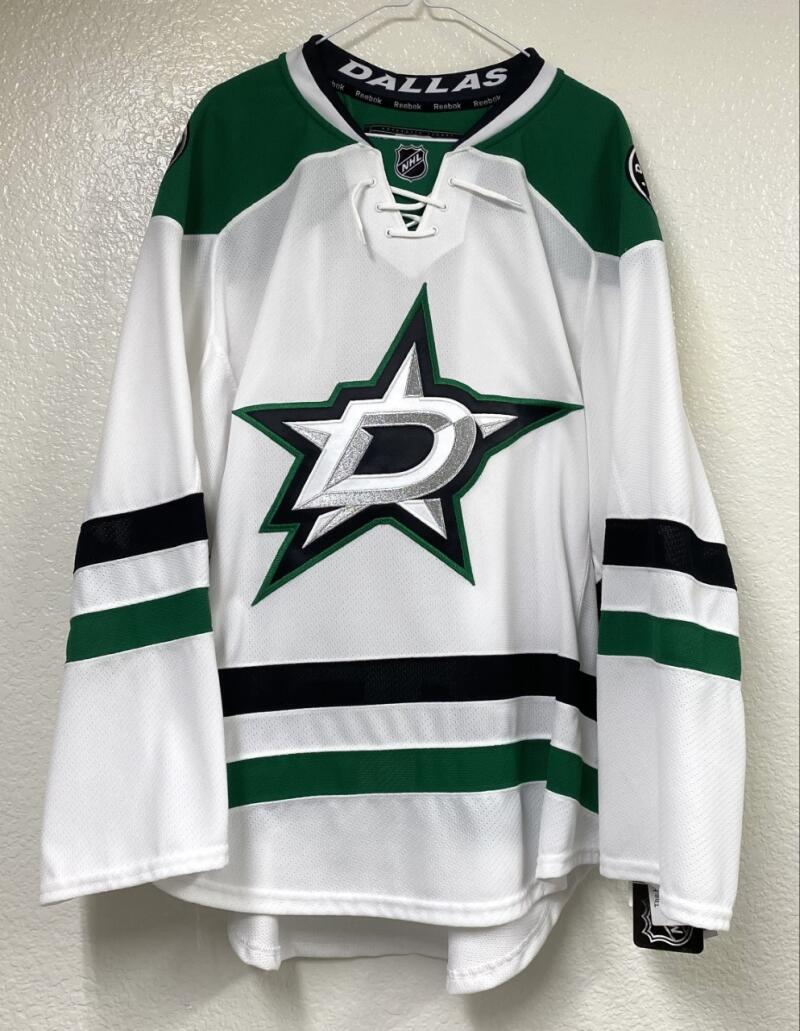 Dallas Stars Reebok Official Authentic Long Sleeve Stitch Game Jersey Men's 52 Image 1