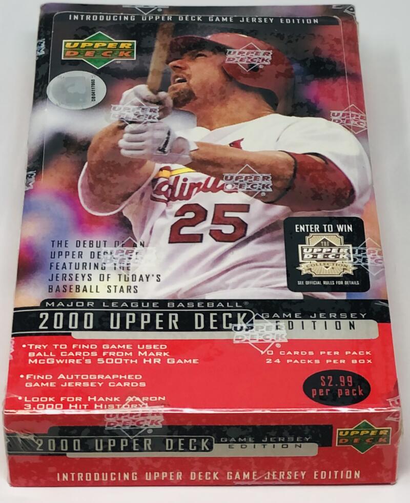 2000 Upper Deck Game Jersey Edition Baseball Box Image 2