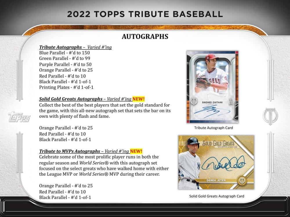 2022 Topps Tribute Baseball Hobby Box Image 6