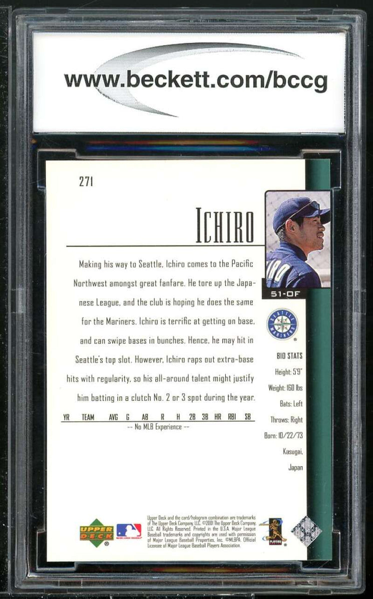 2001 Upper Deck Baseball #271 Ichiro Suzuki Rookie Card at