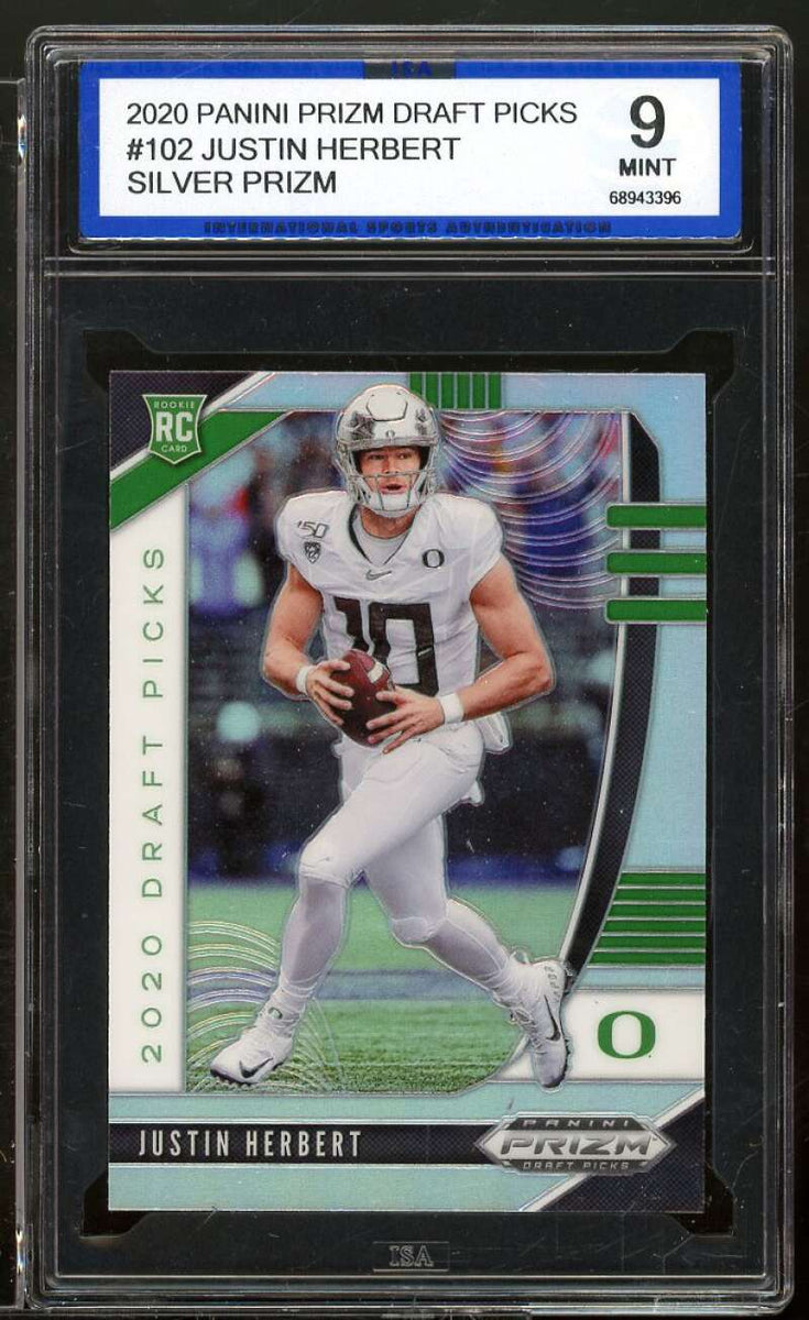 Justin Herbert 2020 Panini Prizm Draft Picks #102 RC (PSA 10