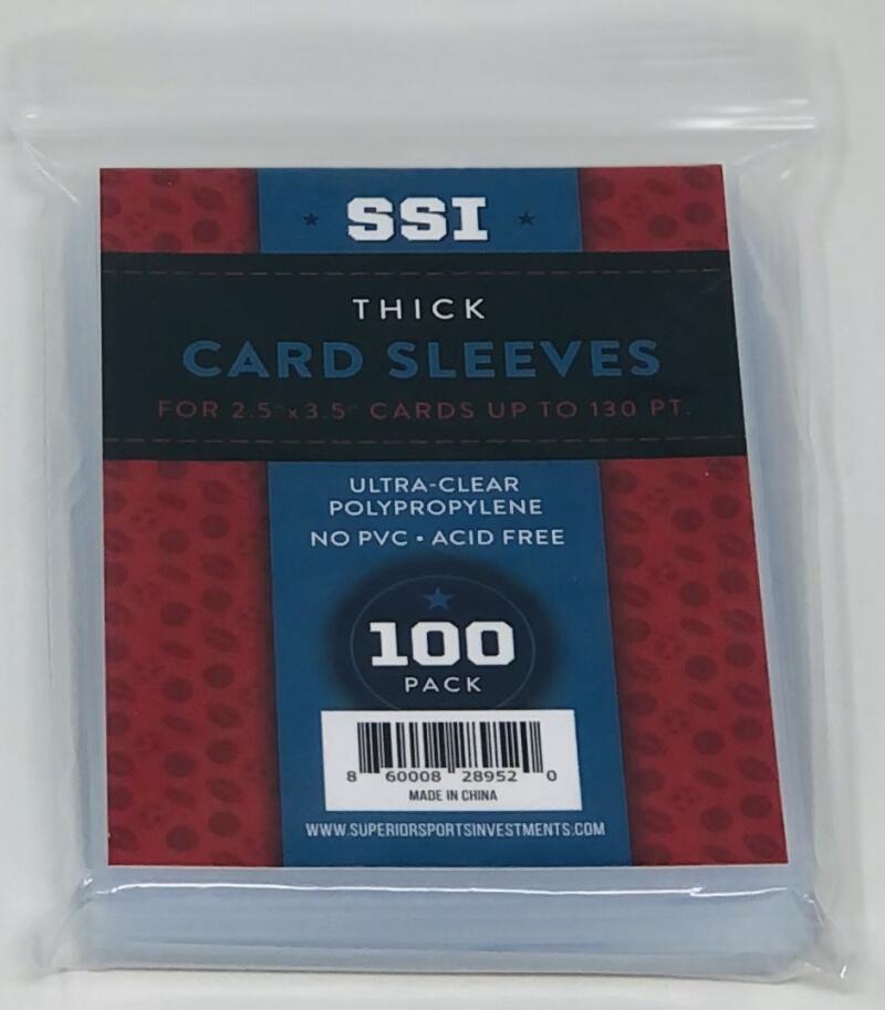 Superior Sports Investments SSI 1 Pack Sports Card 100 ct Thick Soft Sleeves  Image 2