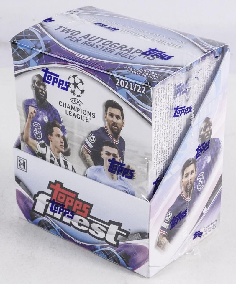 2021-22 Topps Finest UEFA Champions League Soccer Hobby Box Image 1