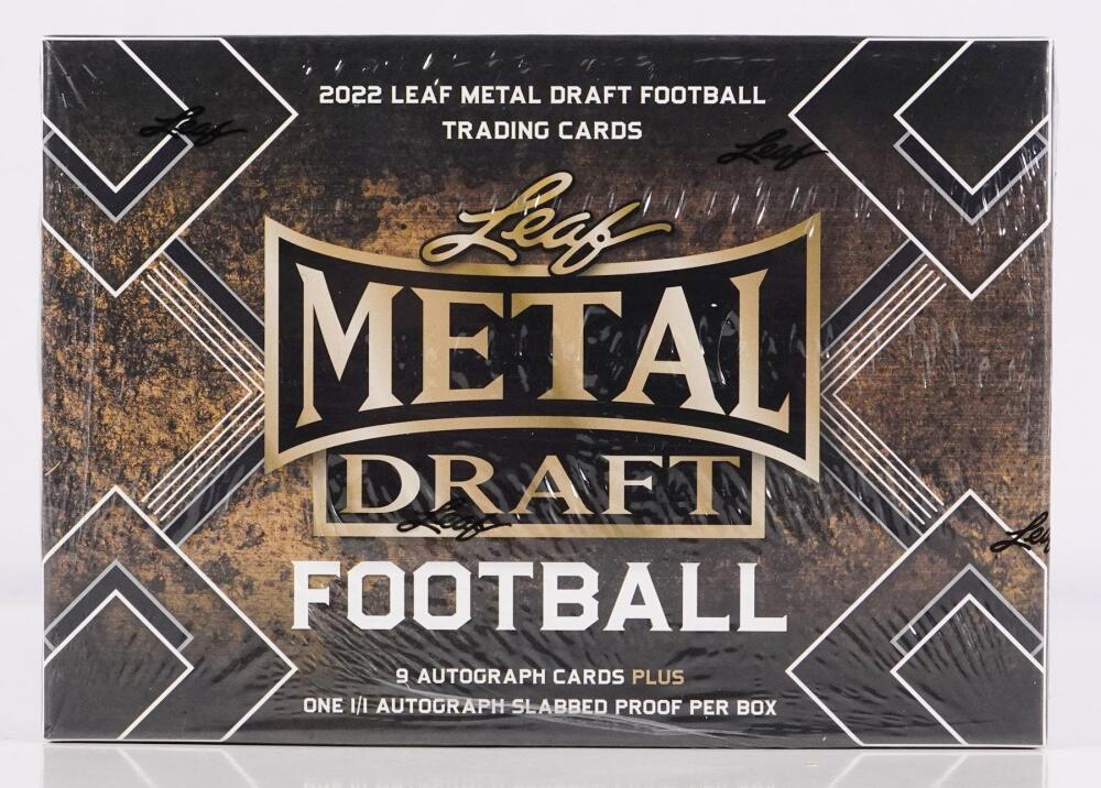 2022 Leaf Metal Draft Football Hobby Jumbo Box Image 1