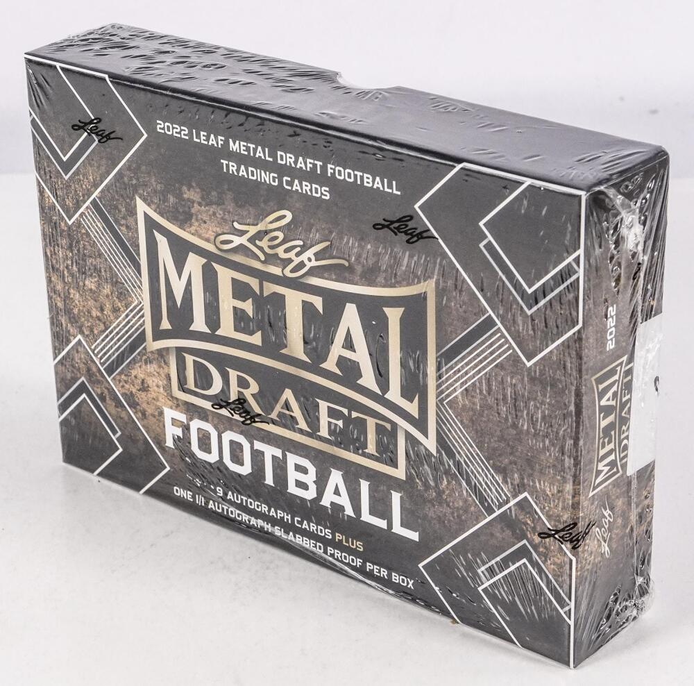2022 Leaf Metal Draft Football Hobby Jumbo Box Image 2