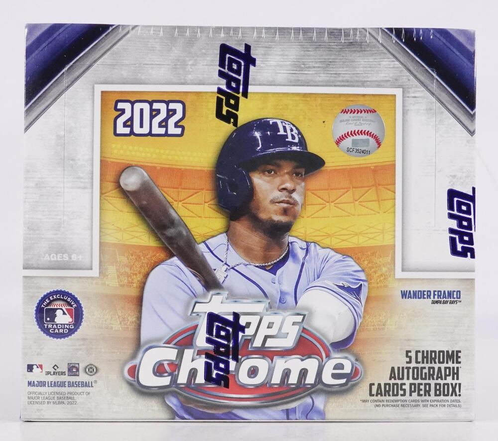 2022 Topps Chrome Baseball Hobby Jumbo Box Image 2