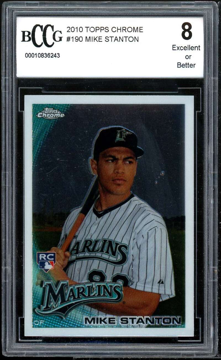 Mike Stanton Rookie Card 2010 Topps Chrome #190 BGS BCCG 9