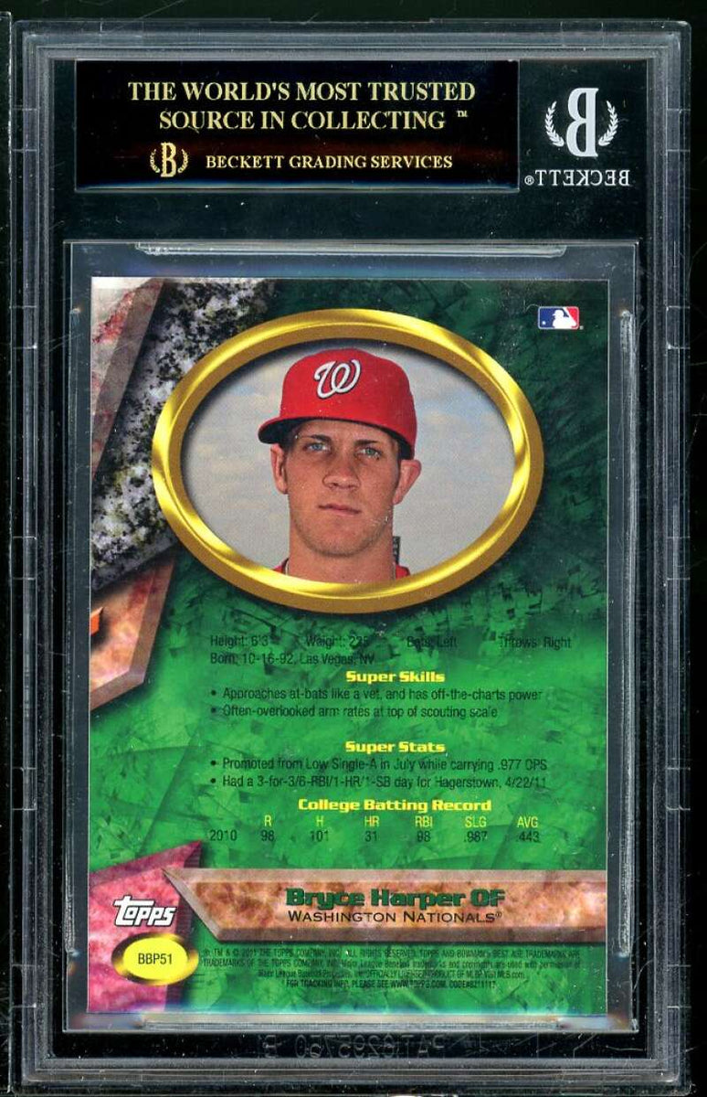 Bryce Harper Rookie 2011 Bowman's Best Prospects #BBP51 (PRISTINE