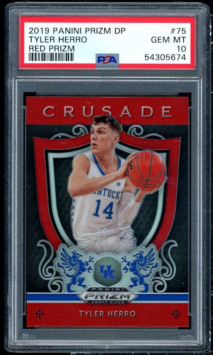 Tyler Herro Gem Mt PSA 10 Prizm Rookie Card popular