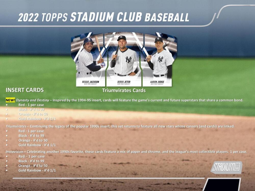 2022 Topps Stadium Club Baseball 8-Pack Blaster Box Image 7