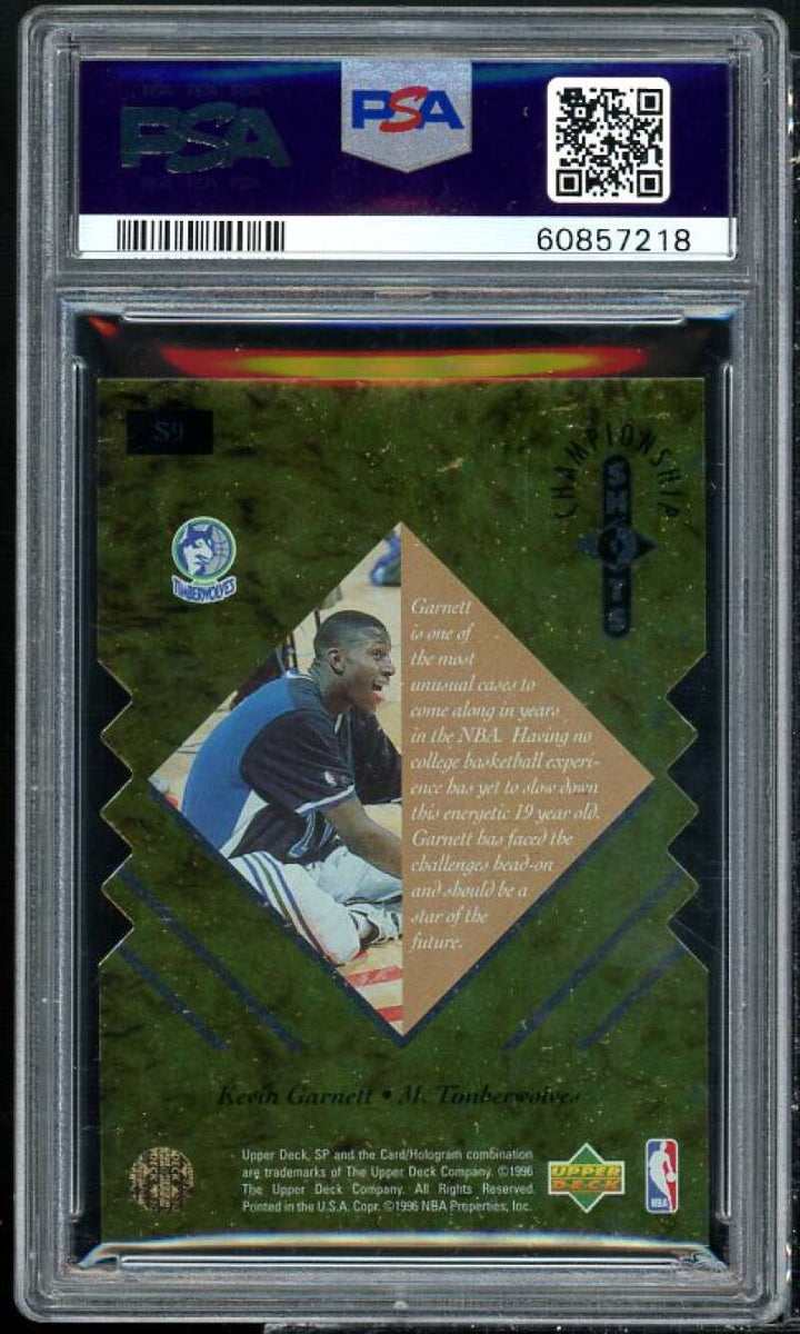 Kevin Garnett Rookie Card 1995-96 SP Championship Championship