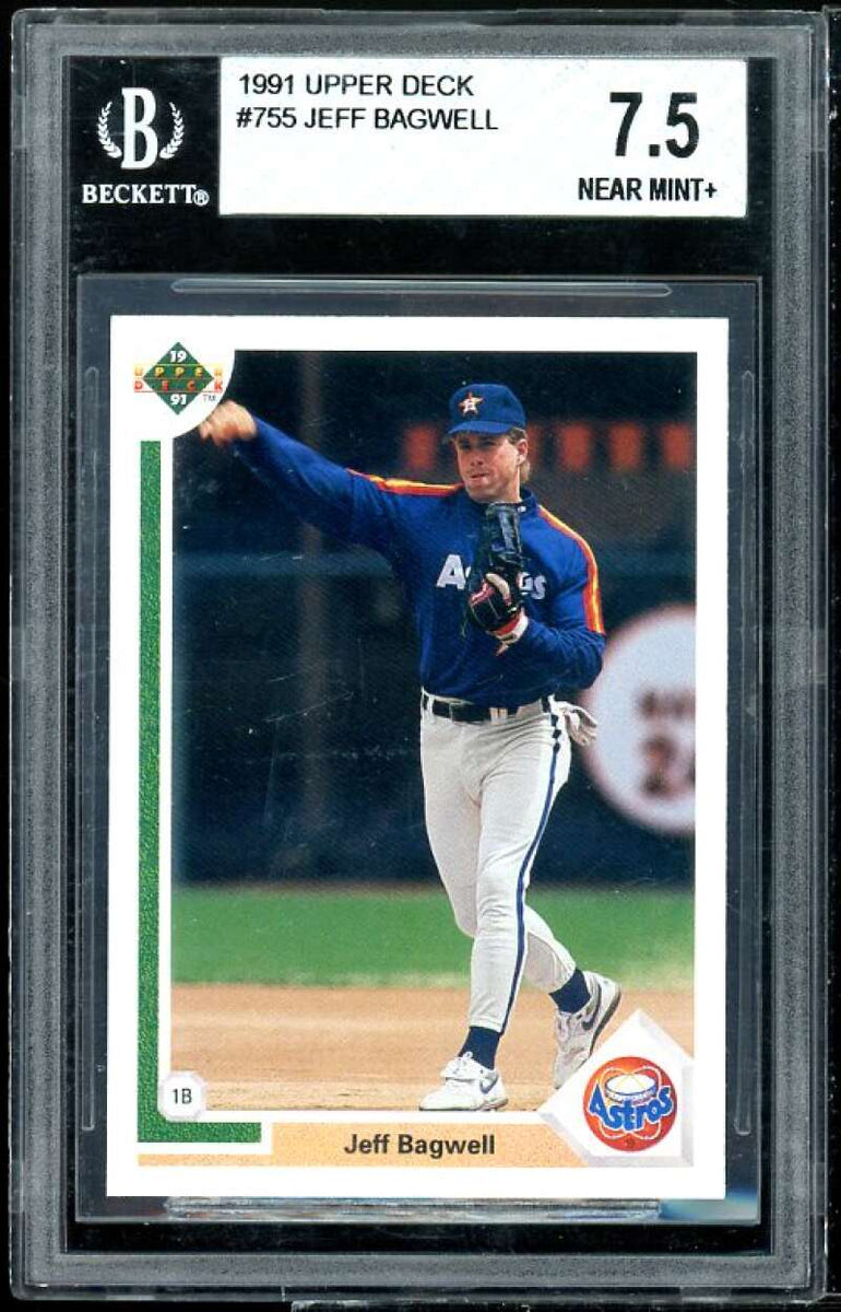 Jeff Bagwell Rookie Card 1991 Upper Deck #755 BGS 7.5 (9 8 7.5 7