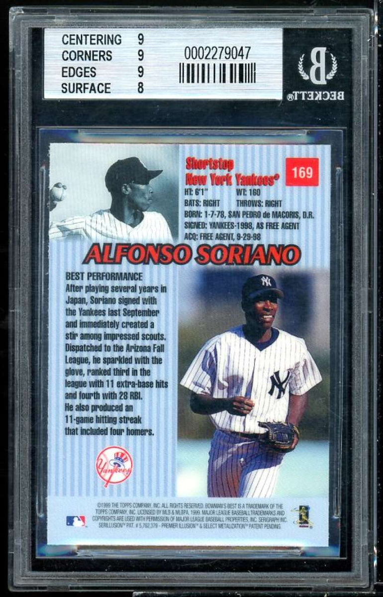 Buy Alfonso Soriano Rookie Bgs Card