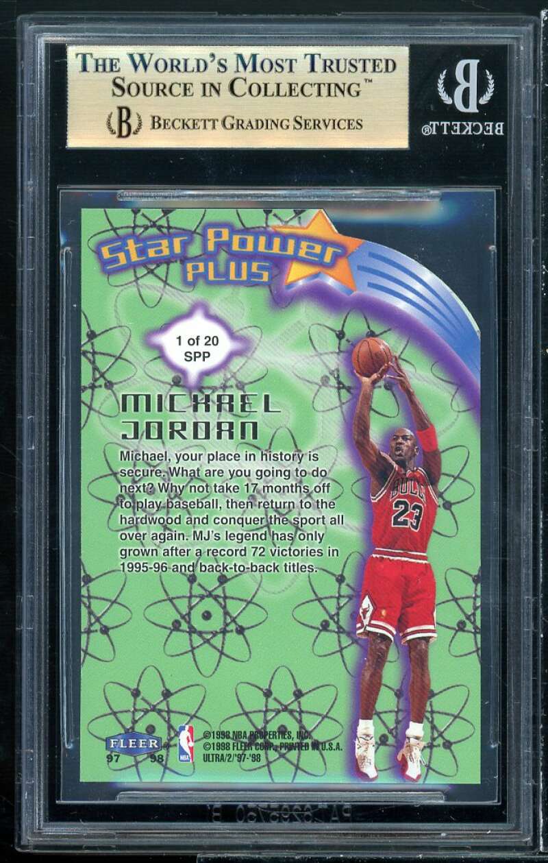 Michael Jordan Card 1997-98 Ultra Star Power Plus #SPP1 BGS 9.5 (9.5 9.5 9.5 9) Image 2