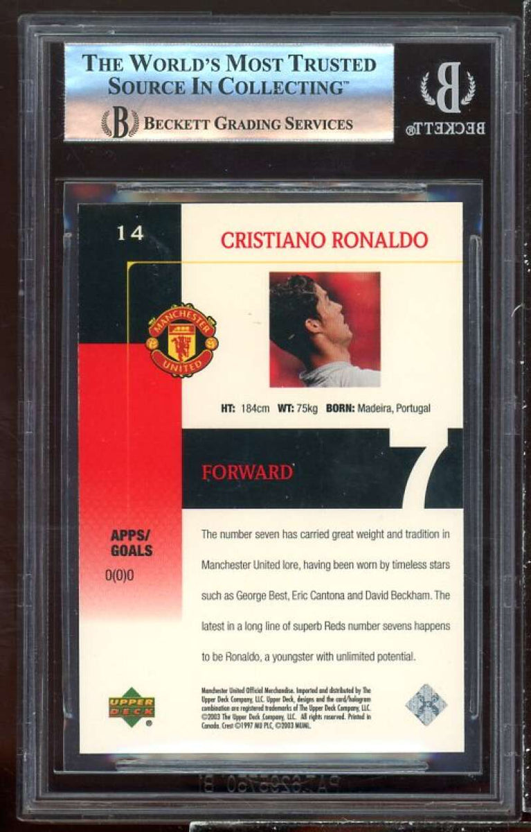 Cristiano Ronaldo Rookie 2003 UD Manchester United #14 BGS 9 (9.5