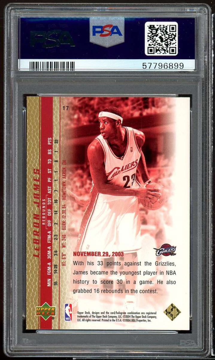 Lebron James Rookie Card 2003 Upper Deck Phenomenal Beginning Gold