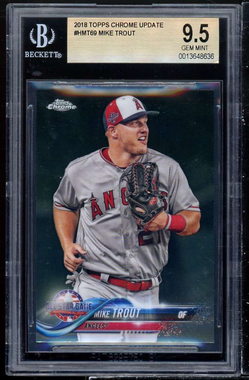 Mike Trout Rookie Card 2018 Topps Chrome Update #HMT69 BGS 9.5 Image 1