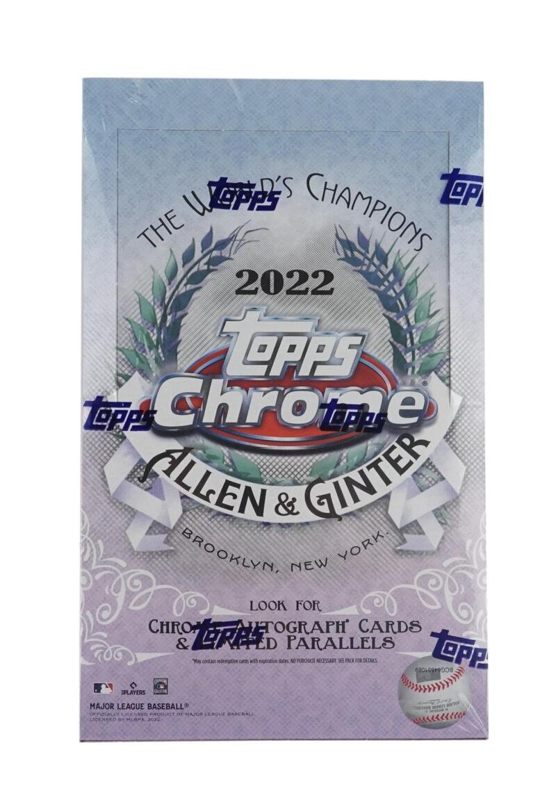 2022 Topps Allen & Ginter Chrome Baseball Hobby Box Image 1