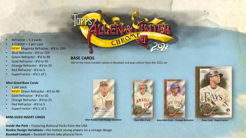 2022 Topps Allen & Ginter Chrome Baseball Hobby Box Image 4