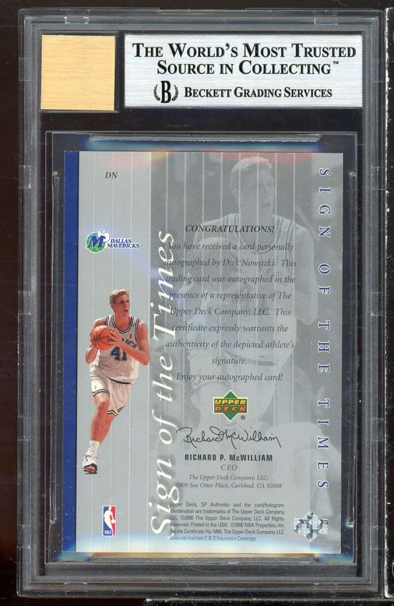 Dirk Nowitzki 1999-00 SP Authentic Sign of the Times #DN BGS 9 (10