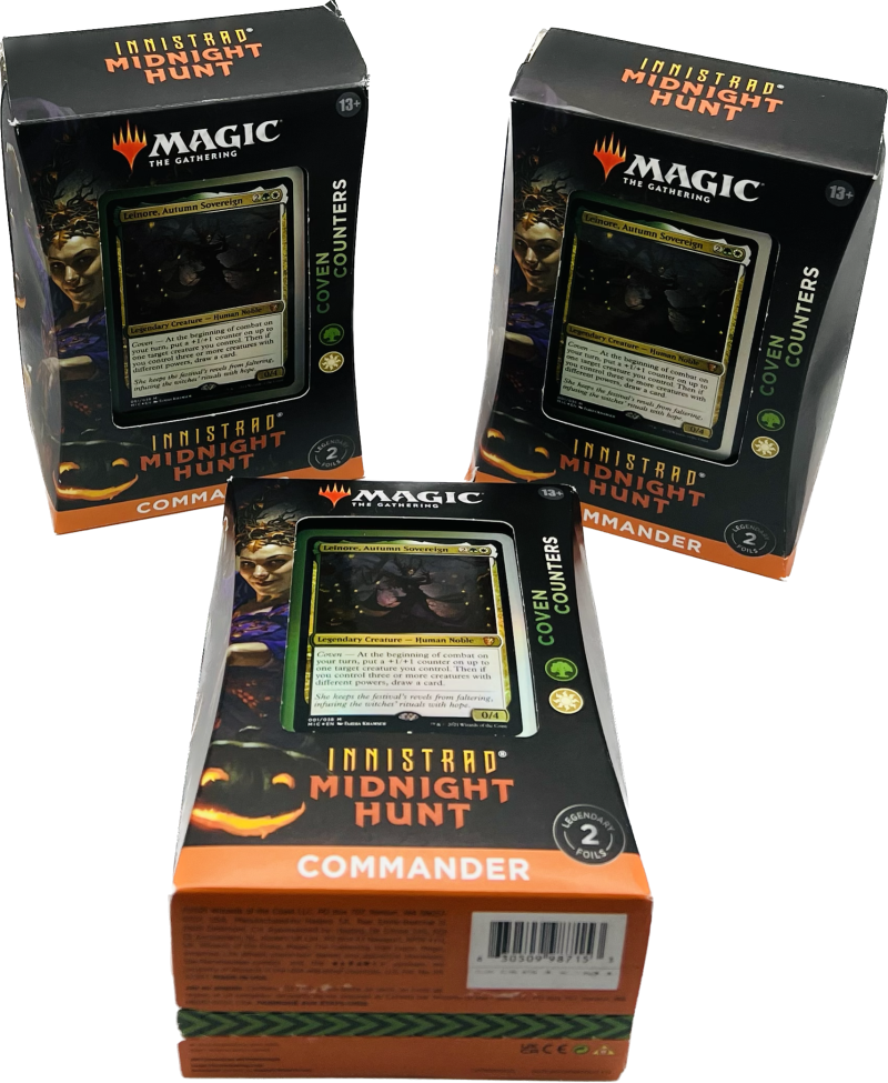 (3) 2021 Magic The Gathering Innistrad Midnight Hunt Box Lot Image 2