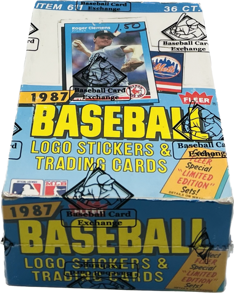 1987 Fleer Baseball Wax Box BBCE Image 2